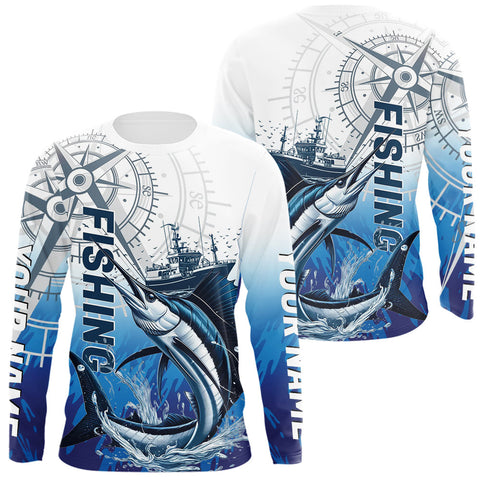 Maxcorners Custom Sailfish Fishing Saltwater Long Sleeve Performance Shirts LM0607