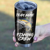 Maxcorners Personalized Team Name Fishing Tumbler Yellowfin Tuna Fishing