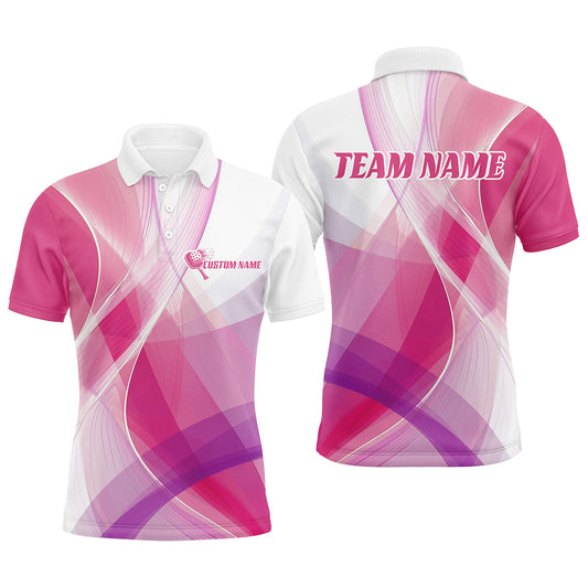 MaxCorners Pickleball Multi-Color 3 Customized Name, Team Name 3D Polo Shirt For Men