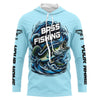 Maxcorners Custom Largremouth Bass Long Sleeve Tournament Fishing Shirts, Uv Protection Bass Fishing Shirt LM0201