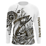 Maxcorners Custom Trout Fly Fishing Shirts, Grass Lake Camouflage Trout Fishing Shirt MT2108