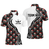 Maxcorners Custom Christmas Bowling Shirts Skull Team Bowling Jerseys Christmas Gifts For Bowlers