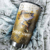 Maxcorners Walleye Fishing Tumbler Customize Name Stainless