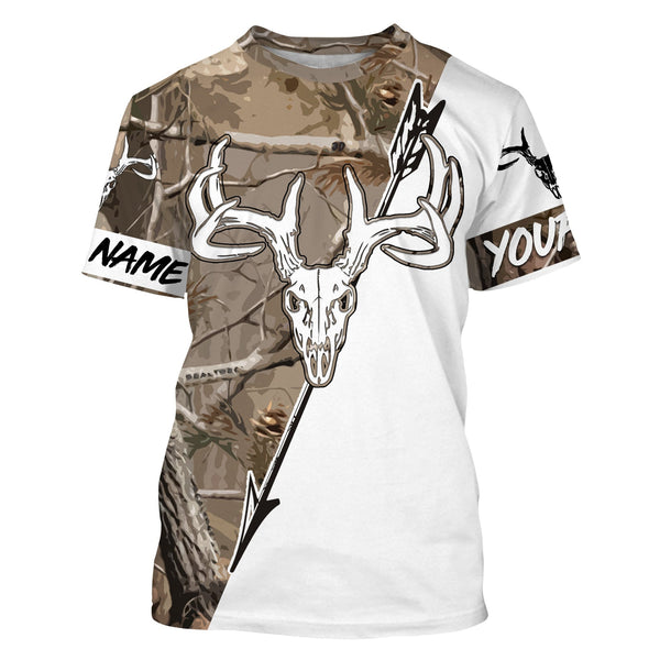 Maxcorners Bow Hunting Archery Deer Skull Customize Name 3D Shirts