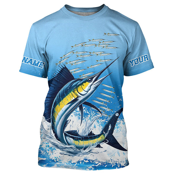 Maxcorners Sailfish Fishing Custom Long Sleeve Performance Fishing Shirts, Sailfish Saltwater Fishing Shirt MT2108