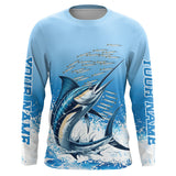 Maxcorners Marlin Fishing Custom Long Sleeve Performance Fishing Shirts, Marlin Saltwater Fishing Shirt MT2108