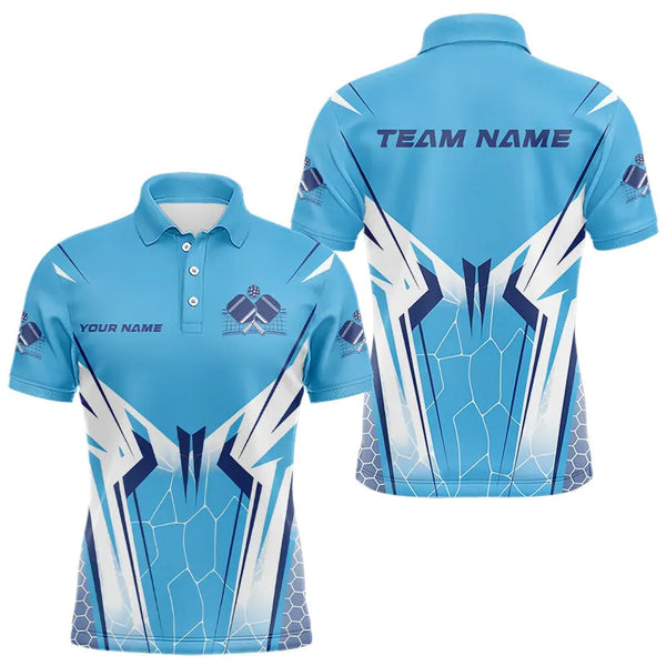 Maxcorners Custom Blue Pickleball Polo Shirts Pickleball Tournament