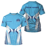 Maxcorners Custom Blue Pickleball Polo Shirts Pickleball Tournament