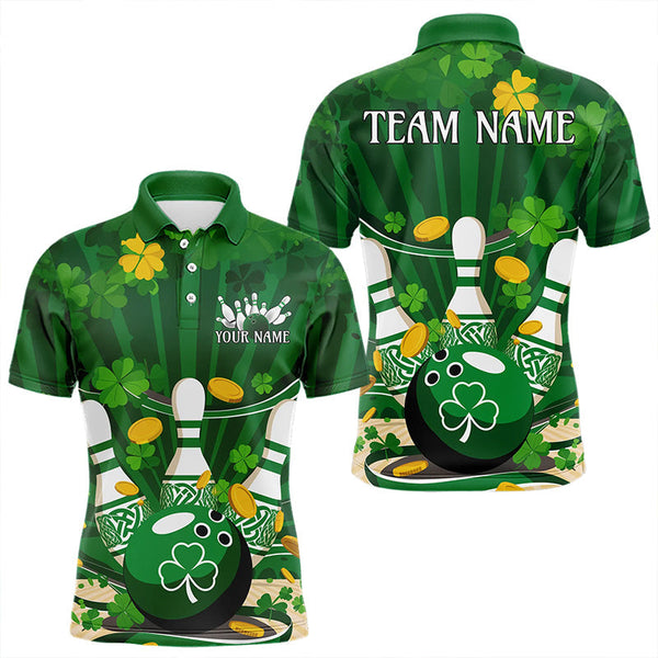 Maxcorners Custom Green St Patrick'S Day Bowling Polo Shirts For Men And Women, Celtic Team Bowling Outfits