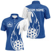 Maxcorners Custom Blue Flame Pickleball Shirts For Men, Pickleball Team Uniform Men'S Outfit