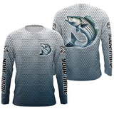 Maxcorners Striped Bass Fishing Custom Long Sleeve Tournament Fishing Shirts, Striper Fisherman Fishing Jerseys LM2408