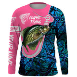 Maxcorners Customized Name Pink Crappie Fish Hook Teal Blue Camo