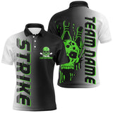 Maxcorners Custom Strike Bowling Team Shirts For Men And Women, Skull Bowling Jerseys With Team Name | Green