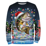 Maxcorners Custom Christmas Largemouth Bass Fishing Shirts