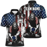 Maxcorners American Flag Bigfoot Bowling Customized Name And Team Name 3D Shirt