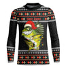 Maxcorners Ugly sweater pattern Christmas Bass Fishing Custom All over Shirts, Mery Fishmas shirt fishing gifts LM0201