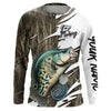 Maxcorners Crappie Fishing Custom Camo Long Sleeve Fishing Shirts, Crappie Fishing Tournament Apparel MT2108