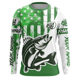 Maxcorners Custom Name St Patrick'S Day Walleye Long Sleeve Fishing Shirts, Patriotic Walleye Jerseys 3 LM2408