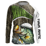 Maxcorners Personalized Crappie Fishing Camo Long Sleeve Fishing Shirts, Crappie Fishing Jerseys MT2108