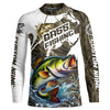Maxcorners Custom Largemouth Bass Fishing Tournament Jerseys, Bass Long Sleeve Fishing Shirts Camo LM0201
