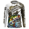 Maxcorners Custom Largemouth Bass Fishing Tournament Jerseys, Bass Long Sleeve Fishing Shirts Camo LM0201