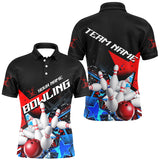 Maxcorners Red White And Blue Stars Custom Us Bowling Shirts Patriotic Bowling Team Shirts