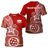 Maxcorners Custom Red Pickleball Star Polo Shirts For Men, Outdoor Pickleball Team Uniform