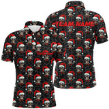 Maxcorners Christmas Outfits For Bowling Team Custom Name Christmas Bowling Polo Shirts