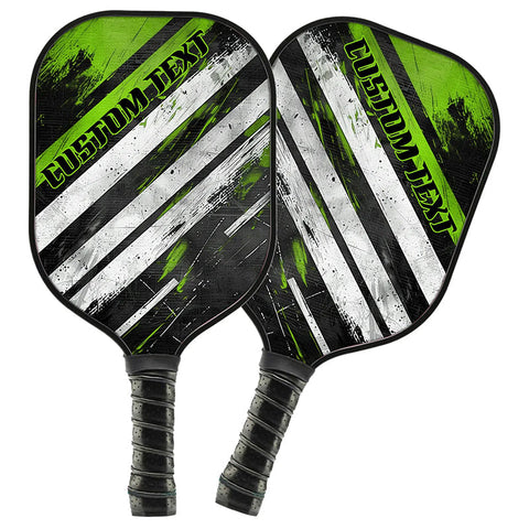 Maxcorners Black And Green Custom Pickleball Paddle For Pickleball Team Members, Personalized Pickleball Racket Gifts