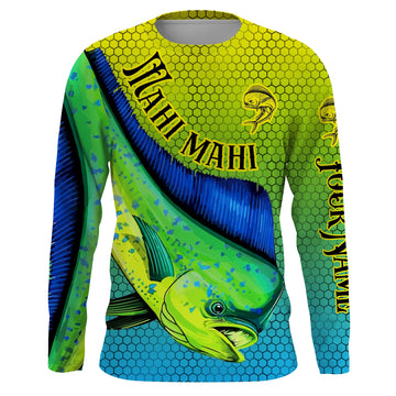 Maxcorners Customized Name Mahi Mahi Fishing 3D Shirts