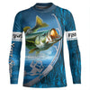 Maxcorners Custom Bass Fishing Long Sleeve Fishing Shirts, Fishing Rod Bass Fishing Camo Fishing Jerseys LM0201