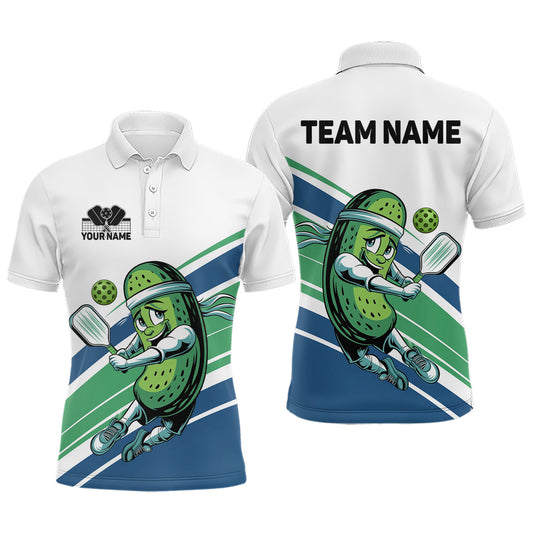 Maxxcorners Custom Funny Pickles Play Pickleball Polo Shirts For Men, Pickleball Team Shirt MT0307