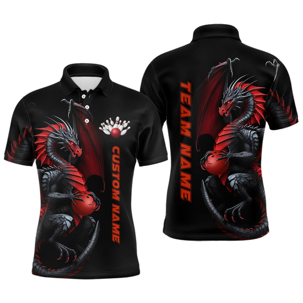 Maxcorners Red Dragon Bowling Customized Name And Team Name 3D Shirt