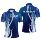 Maxcorners Custom Blue Pickleball Jerseys, Pickleball Tournament Polo Shirts For Men Team Uniform