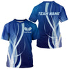 Maxcorners Custom Blue Pickleball Jerseys, Pickleball Tournament Polo Shirts For Men Team Uniform