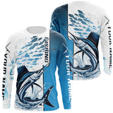 Maxcorners Personalized Sailfish Fishing Saltwater Long Sleeve Performance Fishing Shirts With Name LM0607