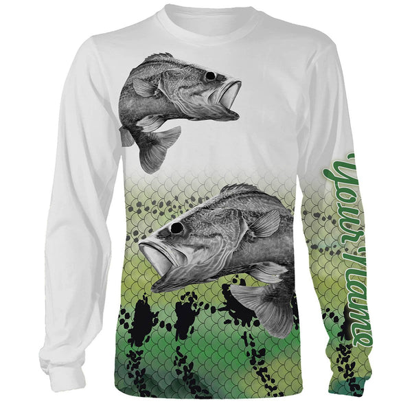 Maxcorners Largemouth Bass Fishing Customize Name 3D All Over Printed Hoodie