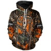 Maxcorners Deer Hunting orange camo Custom Name 3D All over print shirts, personalized deer hunting apparel LM2608