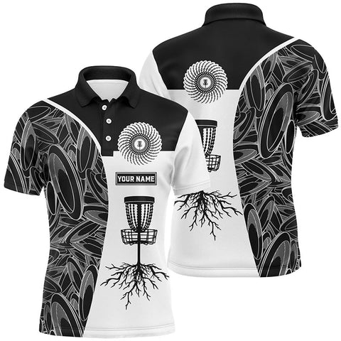 Maxcorners Black camo white Mens disc golf polo shirt custom disc golf jerseys team mens disc golf MT0510