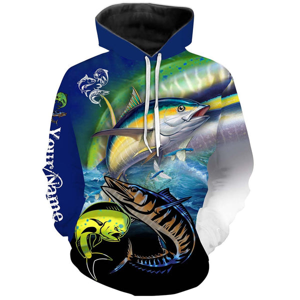 Maxcorners Mahi-mahi, Wahoo, Tuna Customize Name 3D Shirts