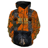 Maxcorners Black Bear Hunting Customize Name 3D Shirts