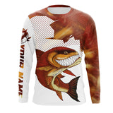 Maxcorners Angry Redfish Fishing Customize Name 3D Shirt