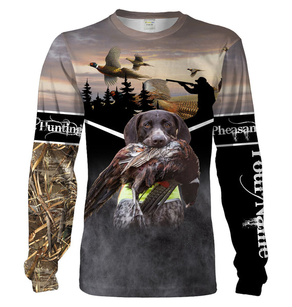 Maxcorners Pheasant Hunting Customize Name 3D Shirts