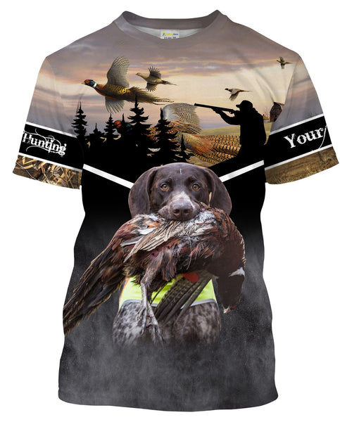 Maxcorners Pheasant Hunting Customize Name 3D Shirts