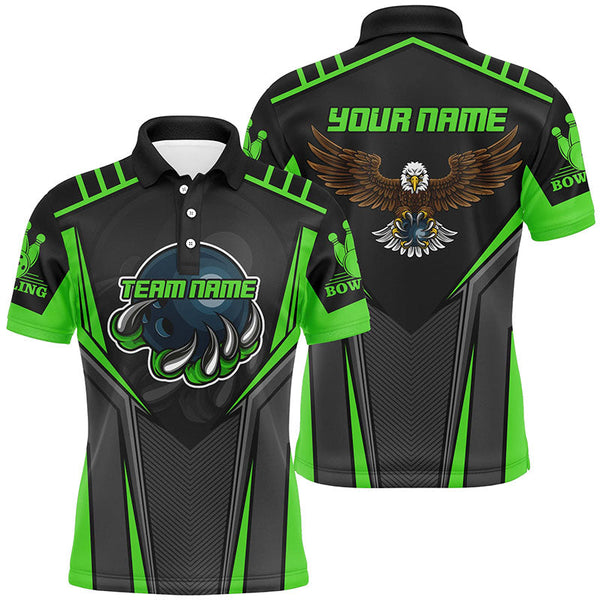 Maxcorners Green Bowling Eagle Customized Name And Team Name 3D Shirt