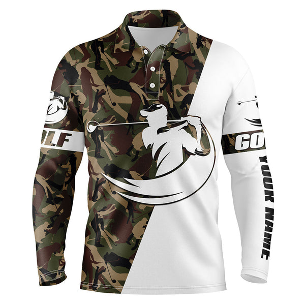 Maxcorner Customized Name Camo Golf 3D Polo Shirt