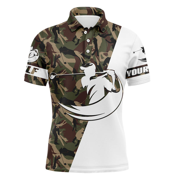 Maxcorner Customized Name Camo Golf 3D Polo Shirt