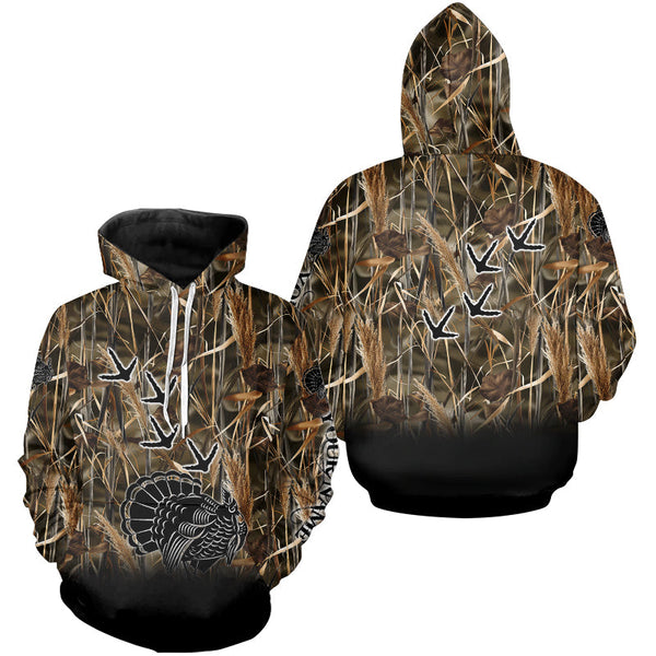 Maxcorners Turkey hunting camo clothing, Turkey hunt Customize Name 3D All Over Printed Shirts LM2608