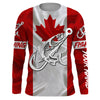 Maxcorners Canada Salmon Fishing tattoo Fish hook Custom name jerseys | Long sleeve, Long Sleeve Hooded LM0201