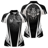 Maxcorners Personalized Black And White Darts Shirts For Men Custom Darts Team Jerseys